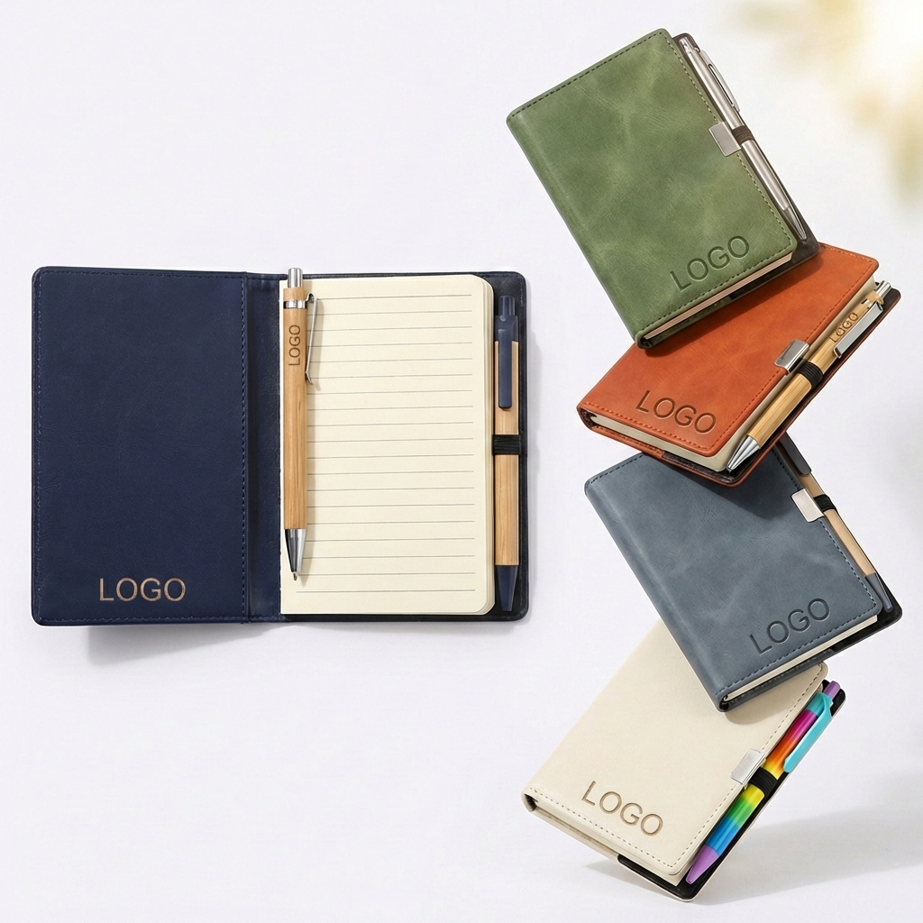 Professional Pocket Notebook Set with Integrated Pen Loop