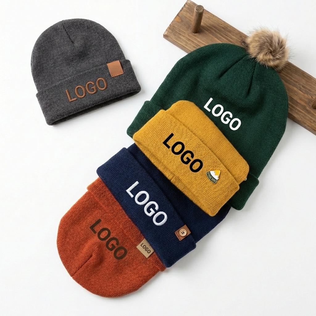 All-Season Knit Beanie Collection with Cuff & Pom-Pom Options