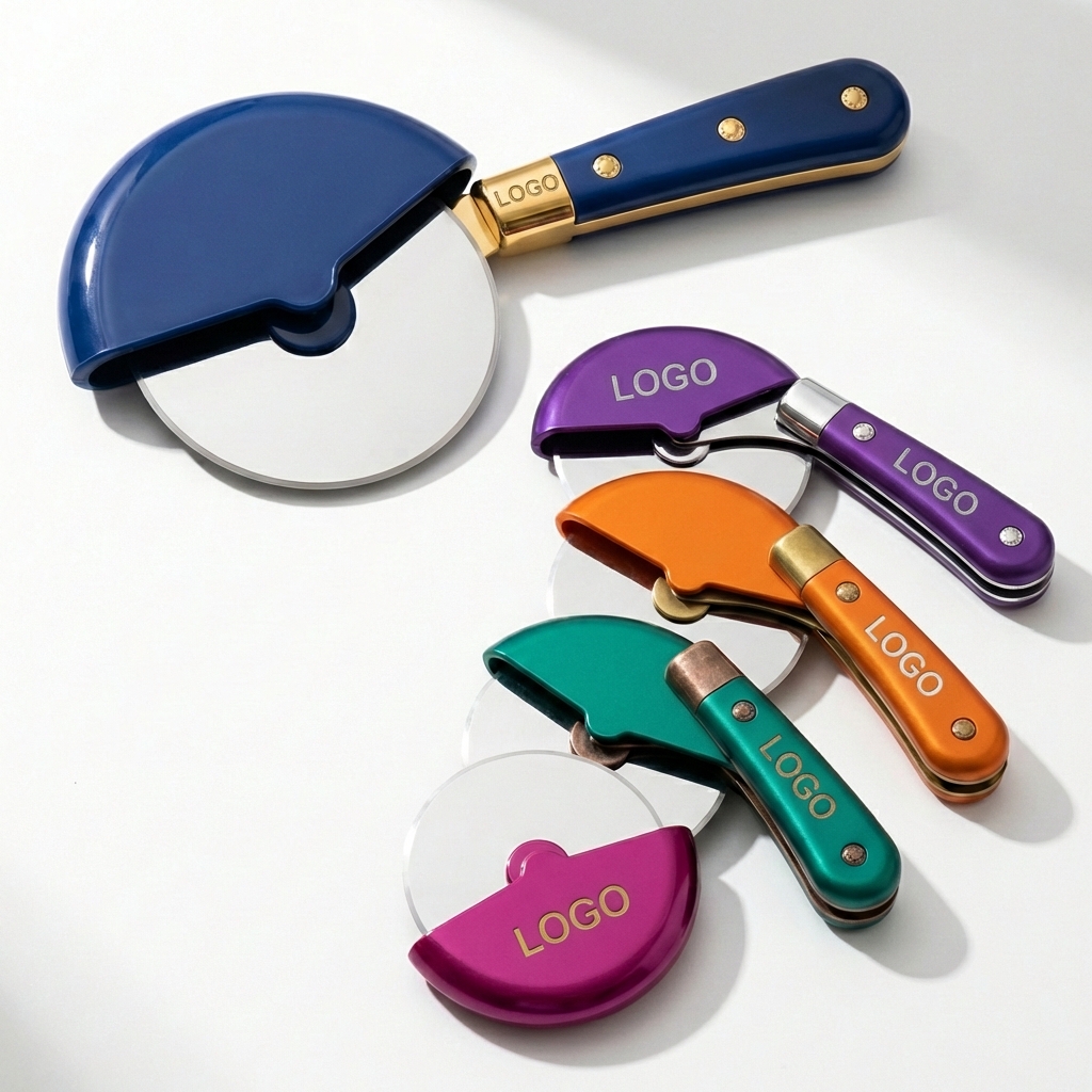 Precision Rotary Pizza Cutter with Safety Shield