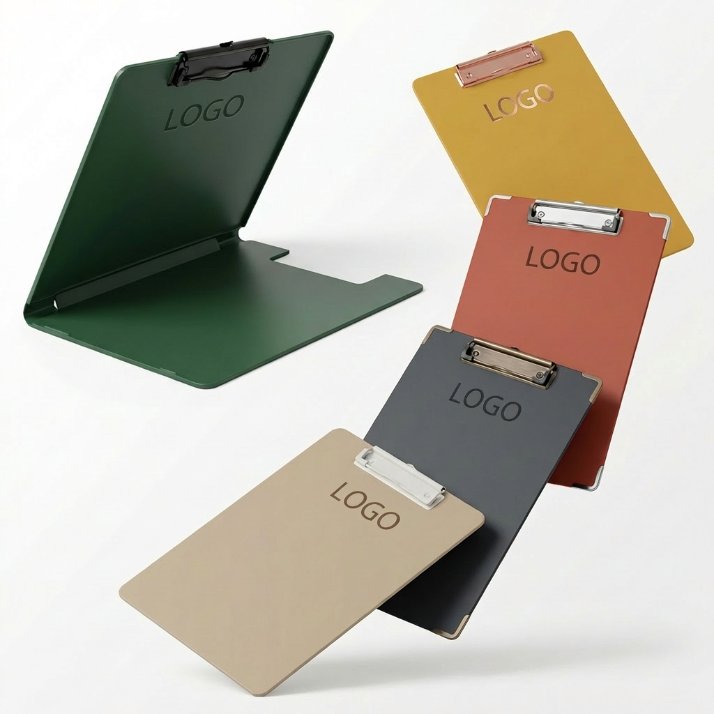 A4 Clipboard Set: Solid Hardboard & Foldable Plastic Clipboard Folder