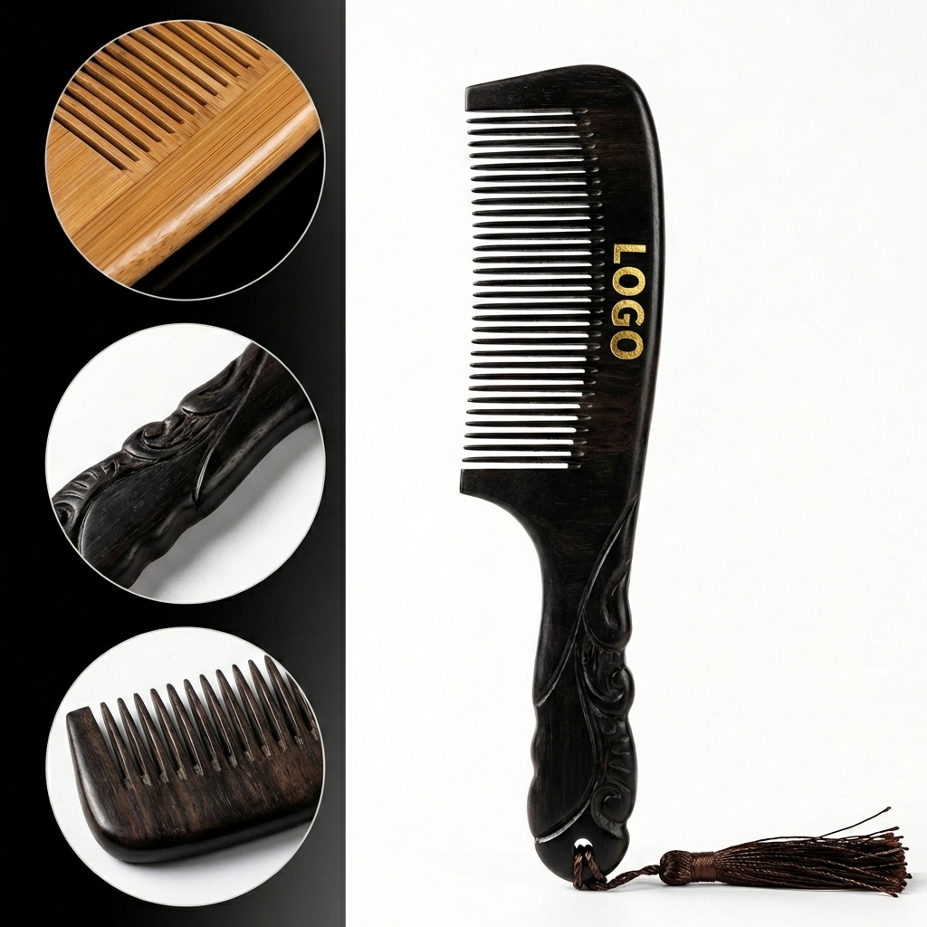 Classic Bamboo Grooming Comb with Tassel