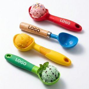 Ergonomic Heavy-Duty Dessert Scoop for Professional Food Service